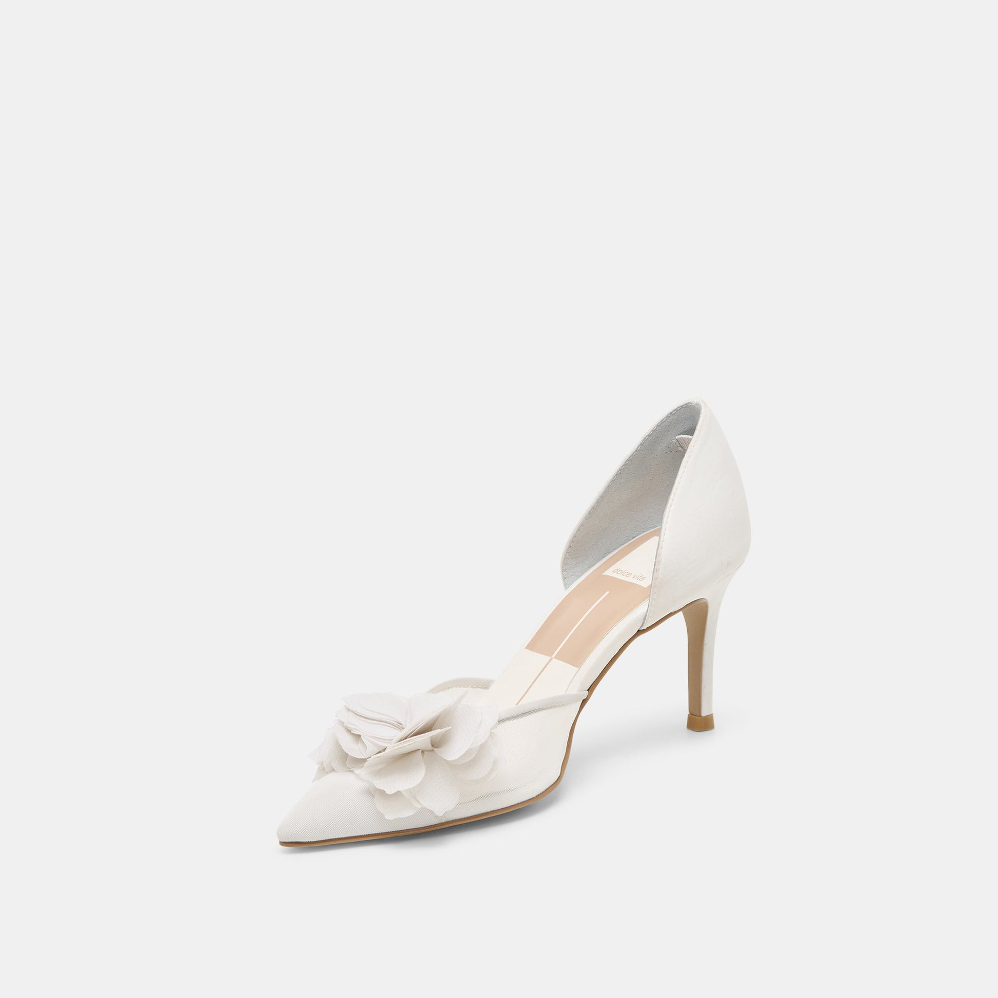 Dolce Vita Evelin White Mesh Heels