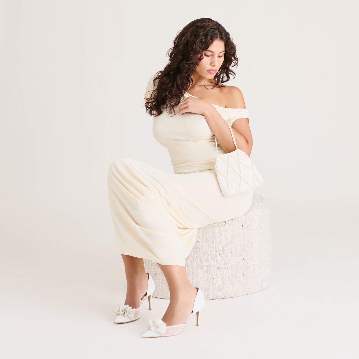 Dolce Vita Evelin White Mesh Heels