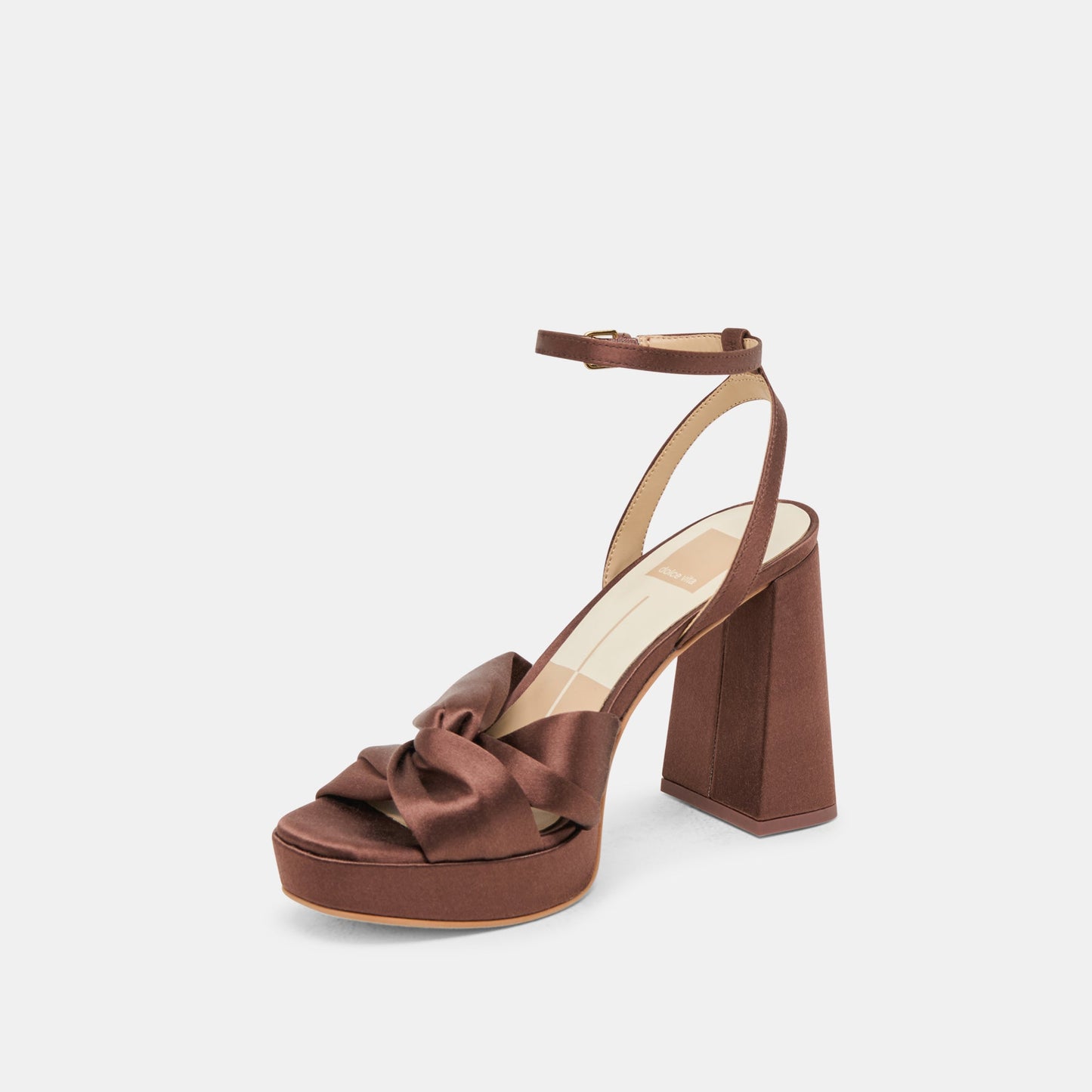Dolce Vita PARLO HEELS MID BROWN SATIN