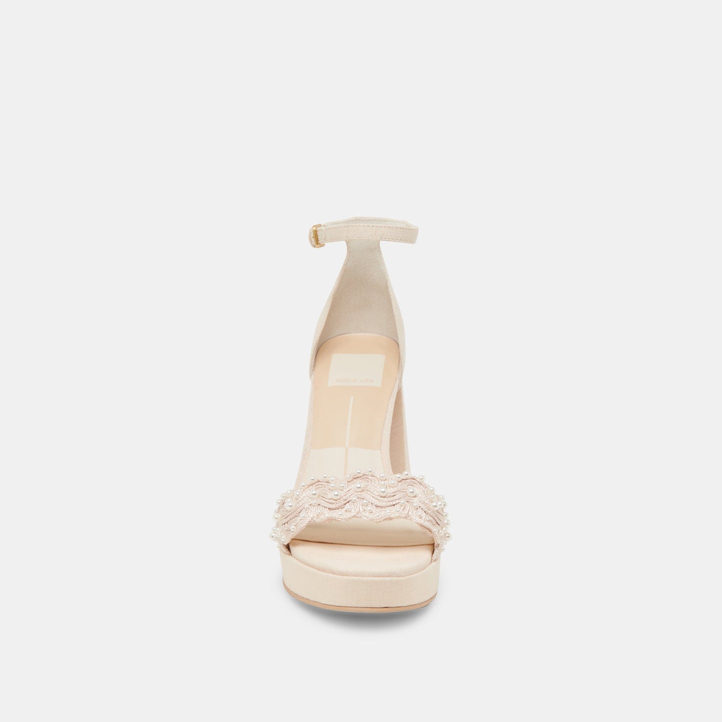 Dolce Vita PELTIN PEARL HEELS VANILLA WOVEN RAFFIA