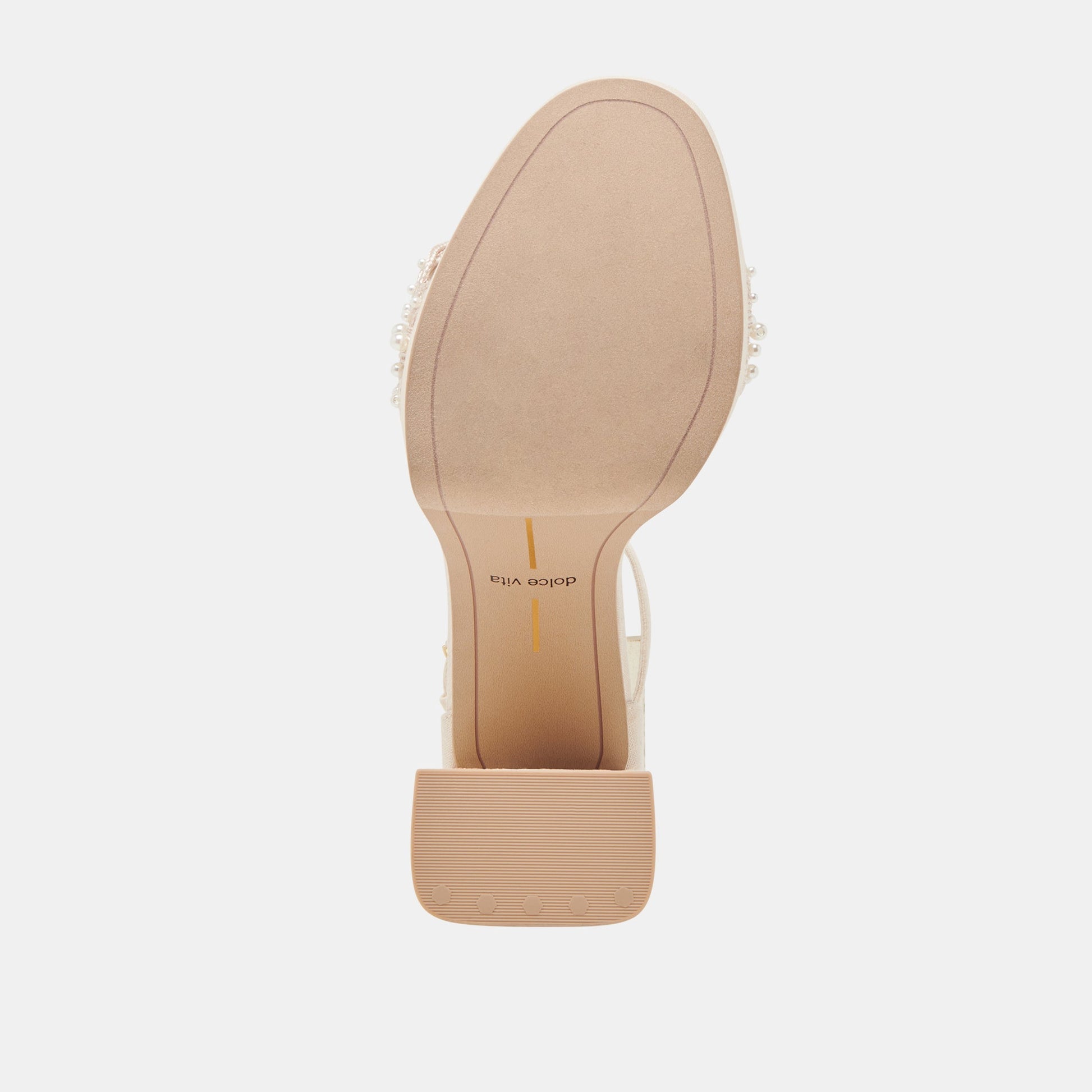Dolce Vita PELTIN PEARL HEELS VANILLA WOVEN RAFFIA
