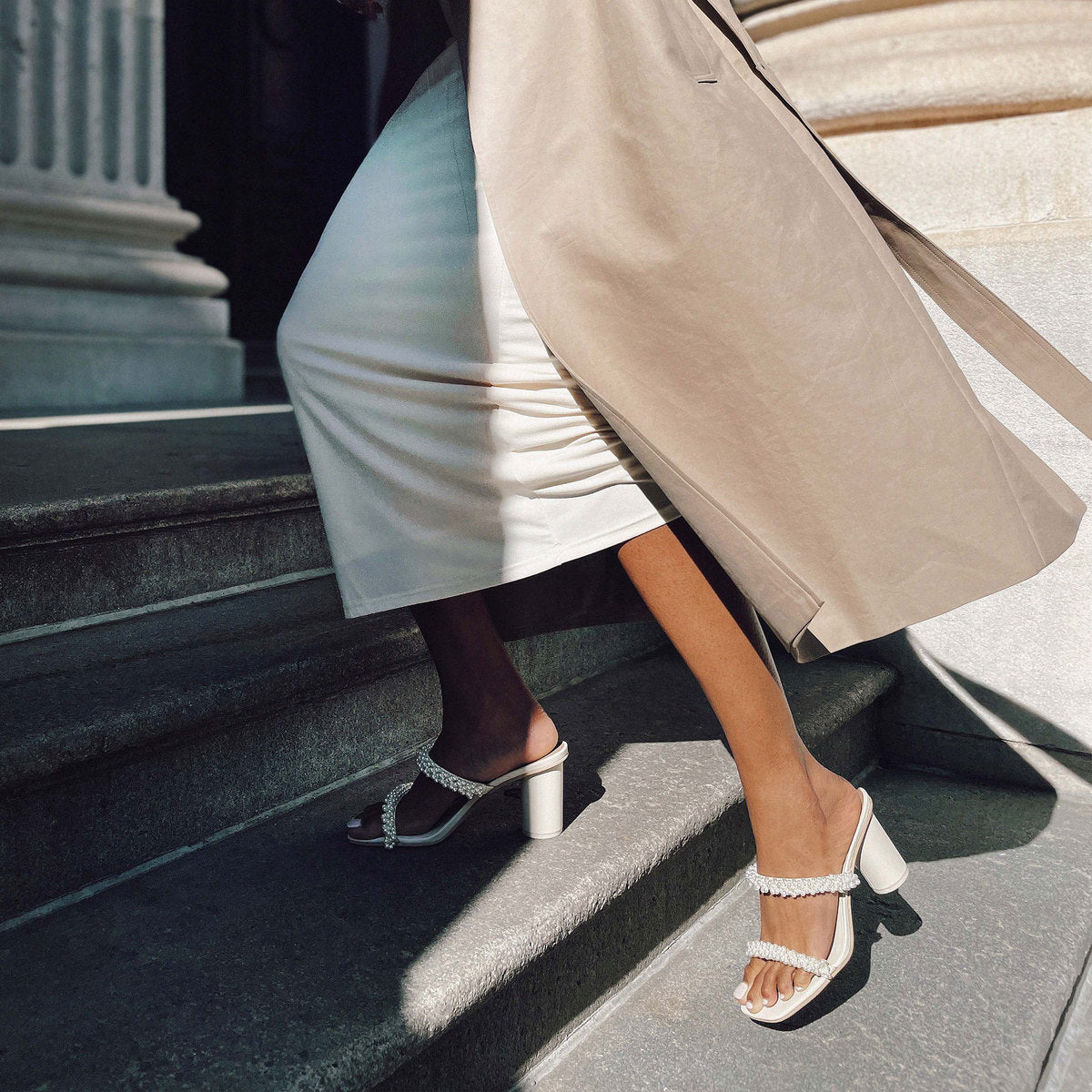 Dolce Vita NOEL Heels Vanilla Pearls