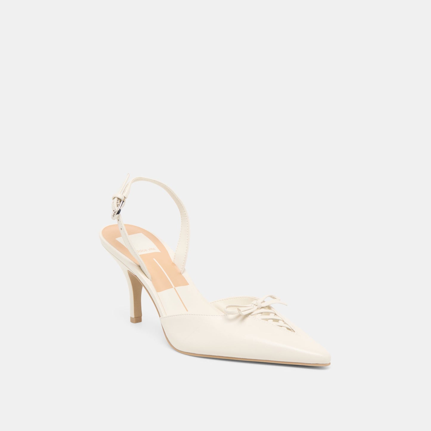 Dolce Vita Hamya White Leather Heels