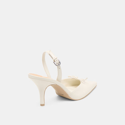 Dolce Vita Hamya White Leather Heels