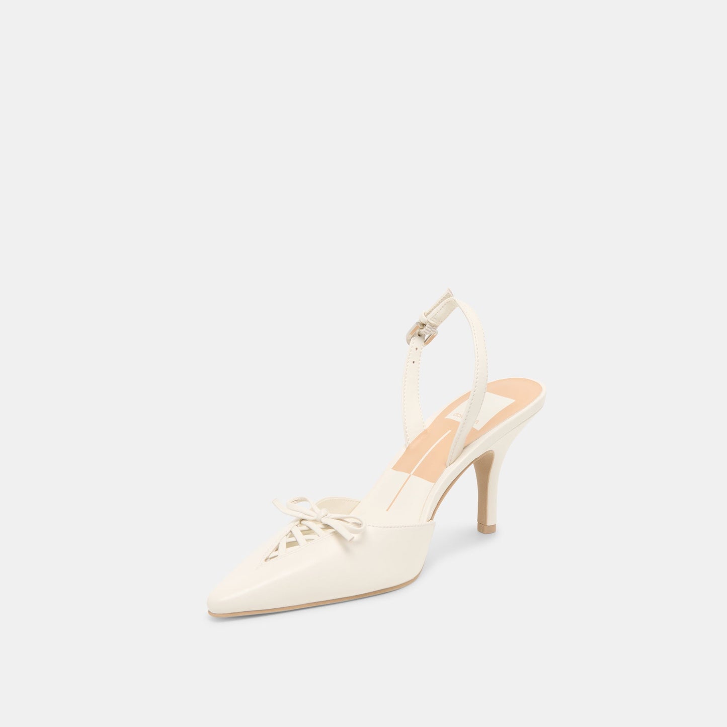 Dolce Vita Hamya White Leather Heels