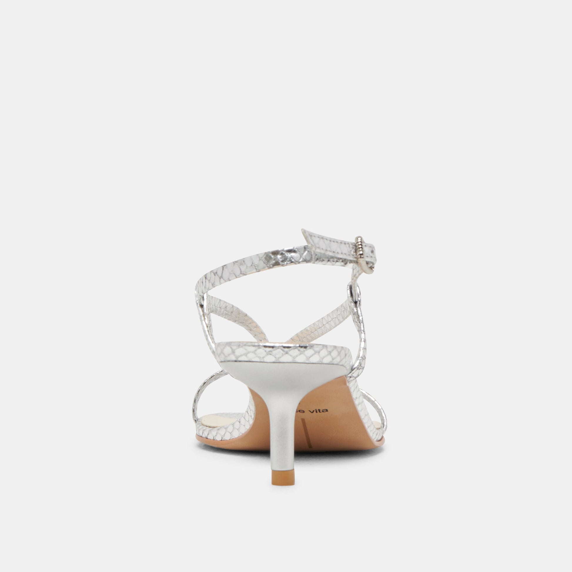Dolce Vita LAURY HEELS SILVER EMBOSSED LEATHER