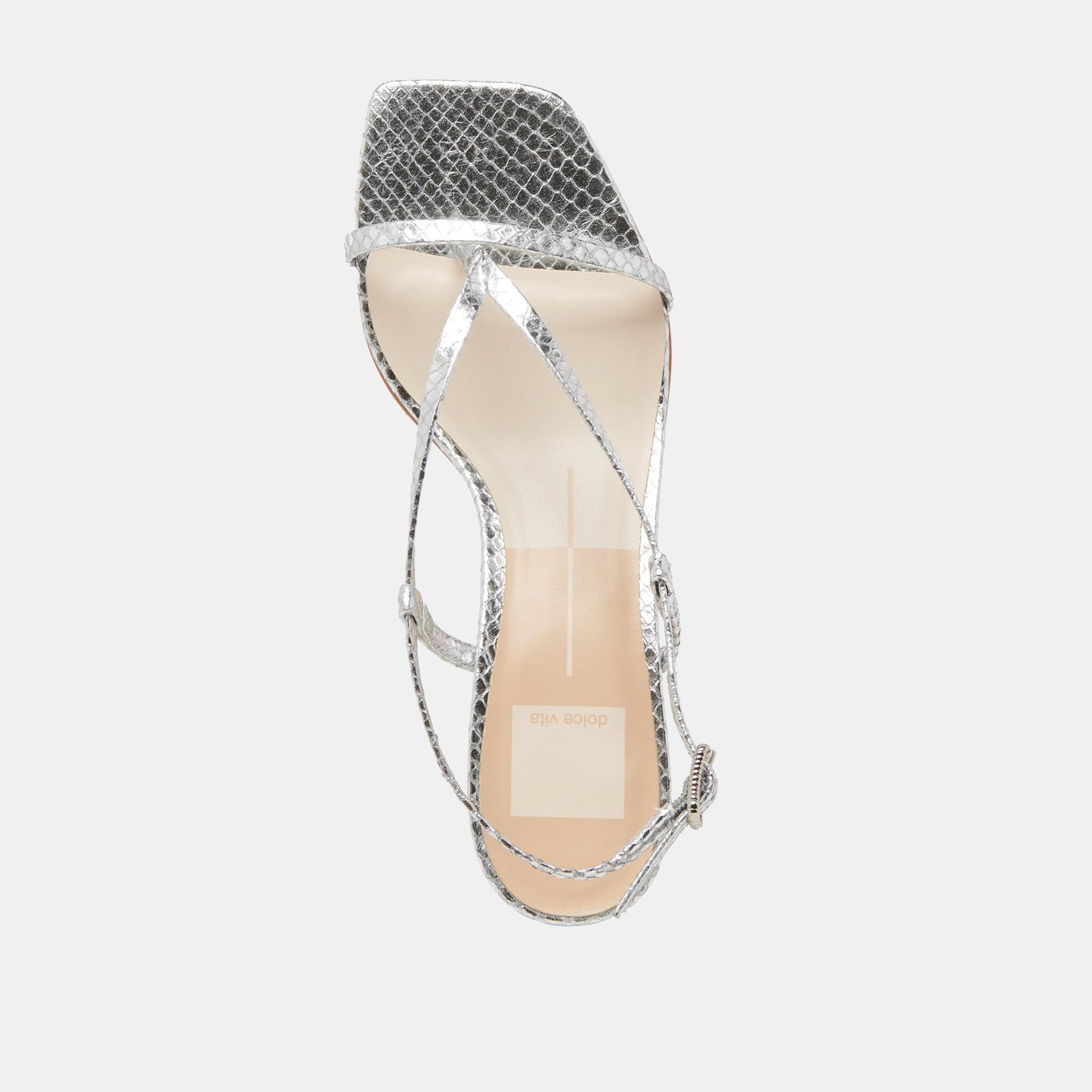 Dolce Vita LAURY HEELS SILVER EMBOSSED LEATHER