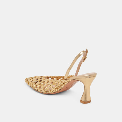 Dolce Vita GLORIA HEELS GOLD WOVEN