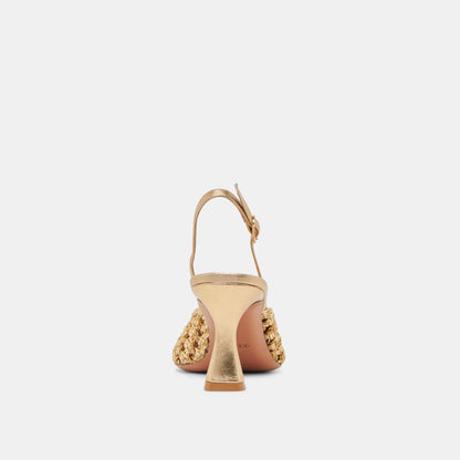 Dolce Vita GLORIA HEELS GOLD WOVEN