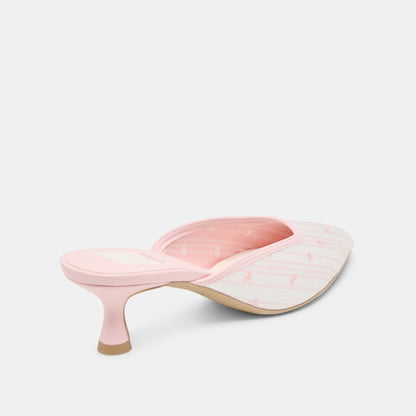 Dolce Vita Cleo X Byrdie Golf Pink Floral Satin Wide Heels