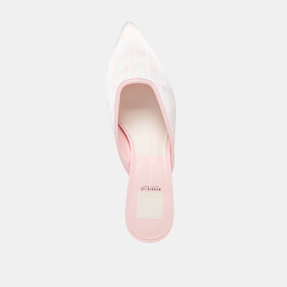 Dolce Vita Cleo X Byrdie Golf Pink Floral Satin Wide Heels