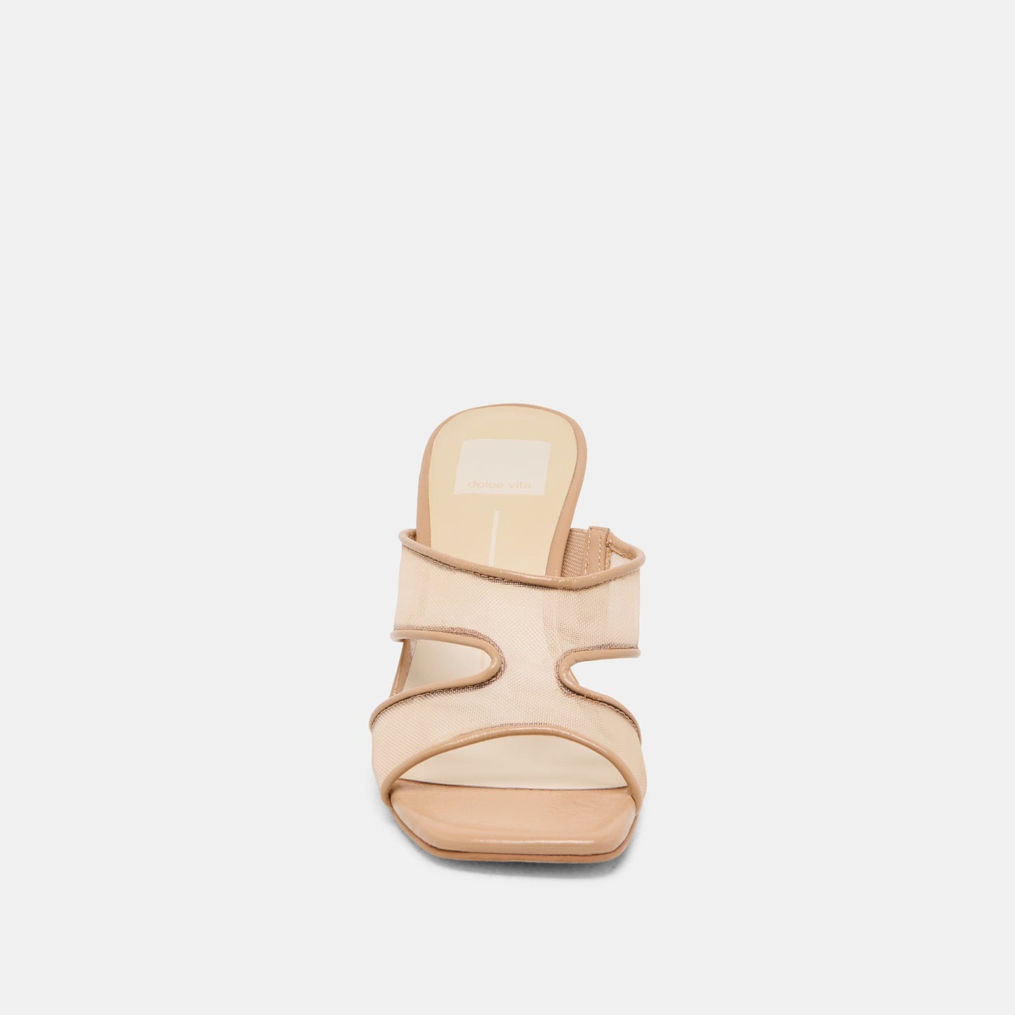 Dolce Vita Gitel Wide Light Tan Mesh Heels