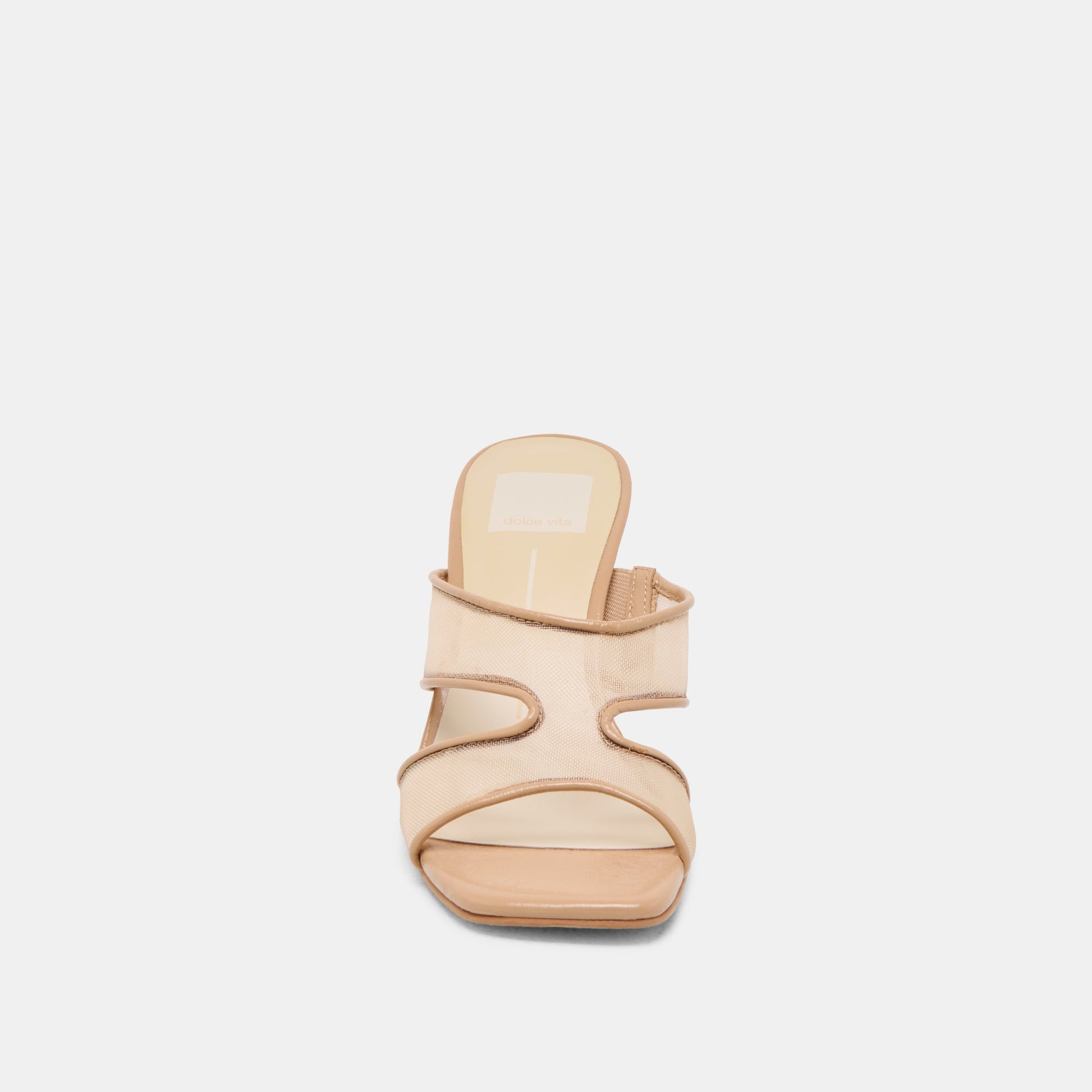 Dolce Vita Gitel Wide Light Tan Mesh Heels
