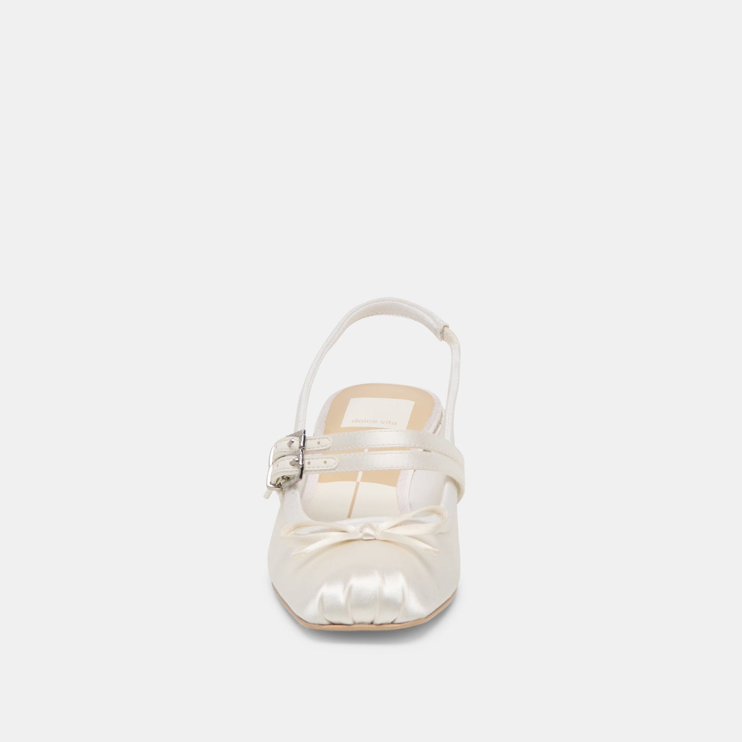 Dolce Vita Loris True White Satin Heels
