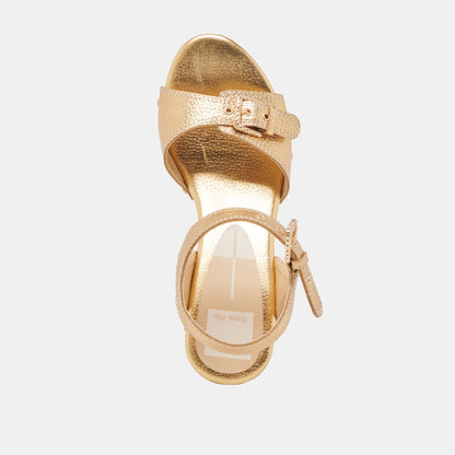 Dolce Vita YANDY HEELS GOLD LEATHER