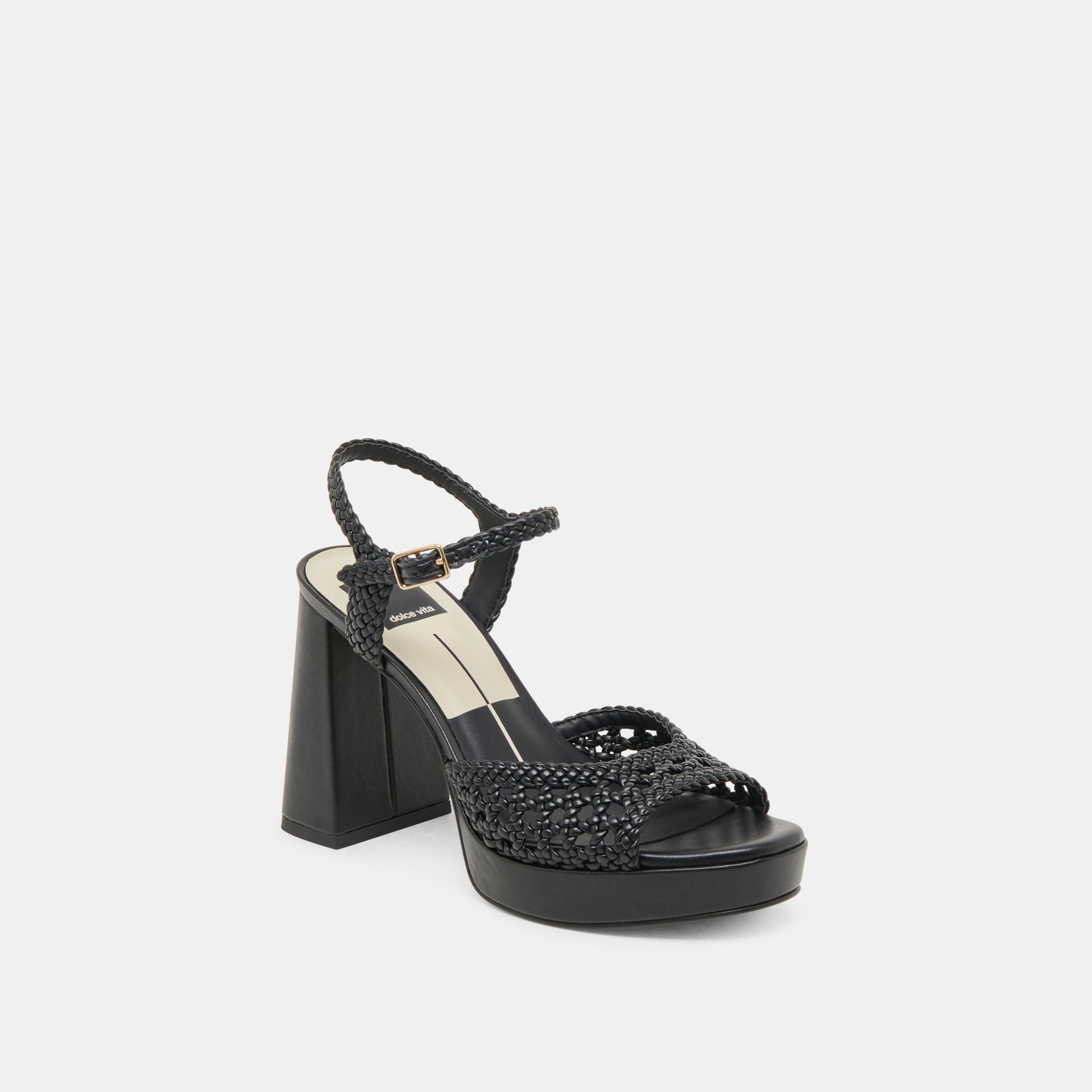 Dolce Vita PEYTEN WIDE HEELS BLACK WOVEN STELLA