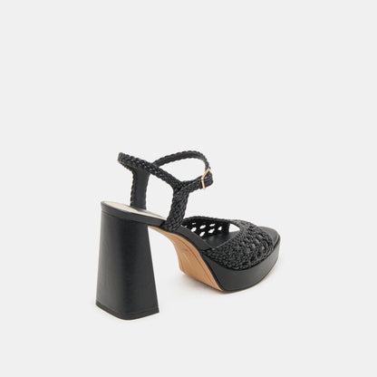 Dolce Vita PEYTEN WIDE HEELS BLACK WOVEN STELLA