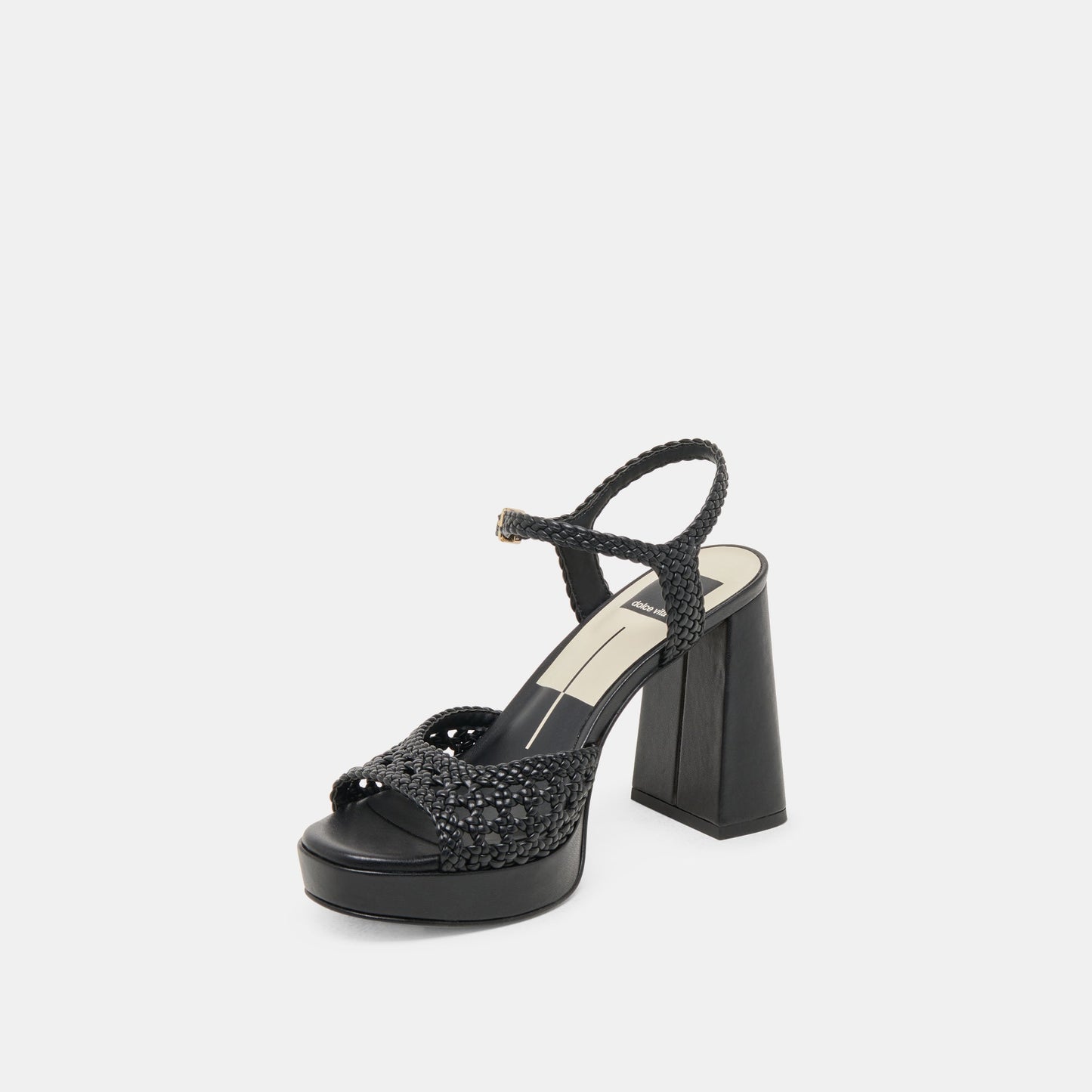 Dolce Vita PEYTEN WIDE HEELS BLACK WOVEN STELLA