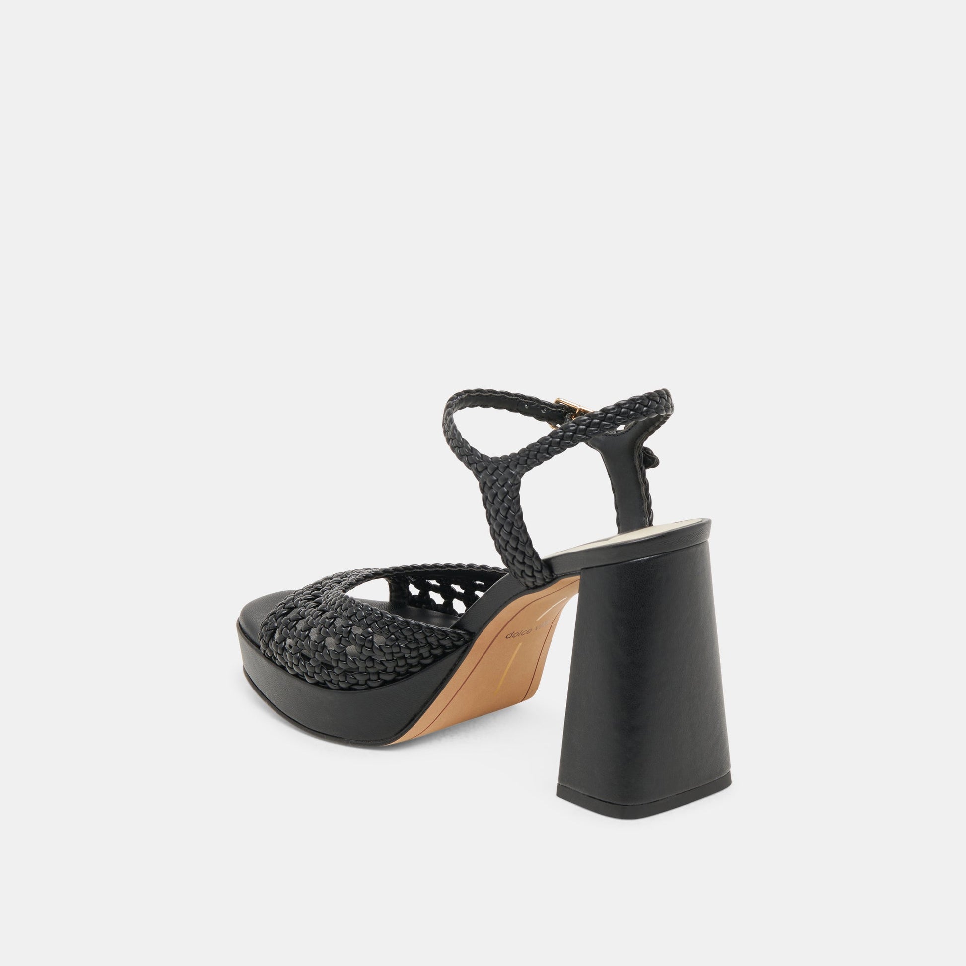 Dolce Vita PEYTEN WIDE HEELS BLACK WOVEN STELLA