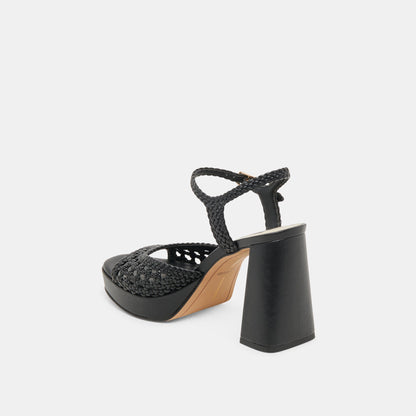 Dolce Vita PEYTEN WIDE HEELS BLACK WOVEN STELLA