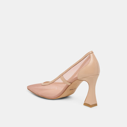 Dolce Vita Malory Lt Tan Mesh Heels