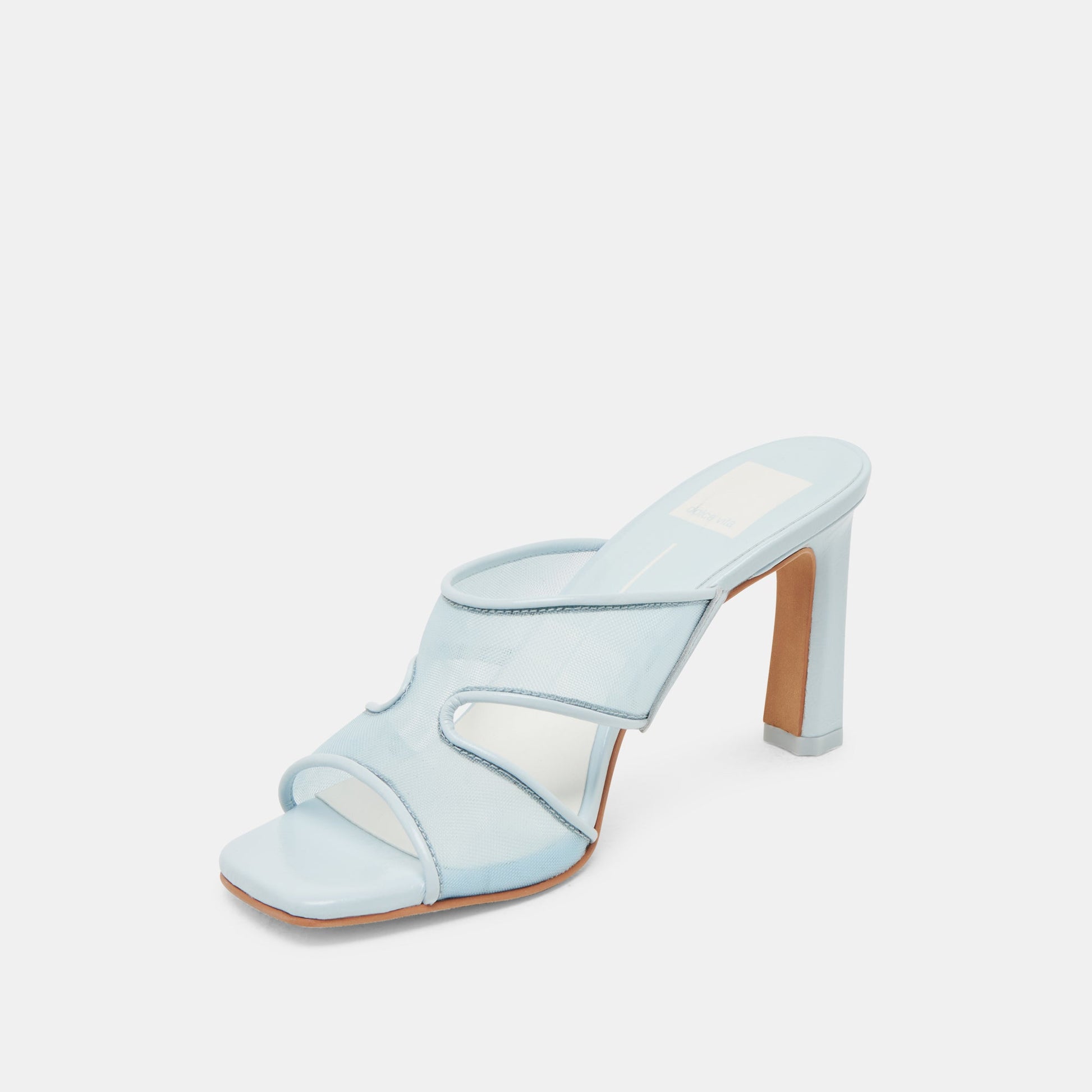 Dolce Vita Gitel Wide Ice Blue Mesh Heels