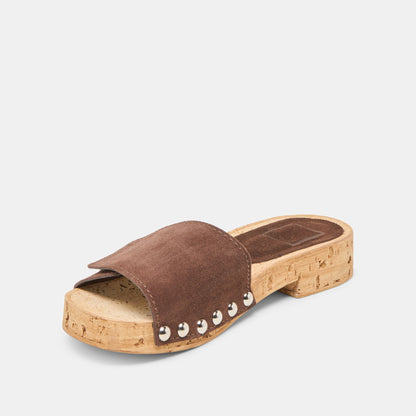 Dolce Vita Sandy Dk Brown Suede Sandals