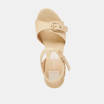 Dolce Vita YANDY HEELS LT NATURAL RAFFIA