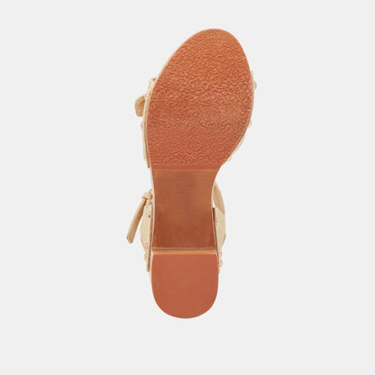 Dolce Vita YANDY HEELS LT NATURAL RAFFIA