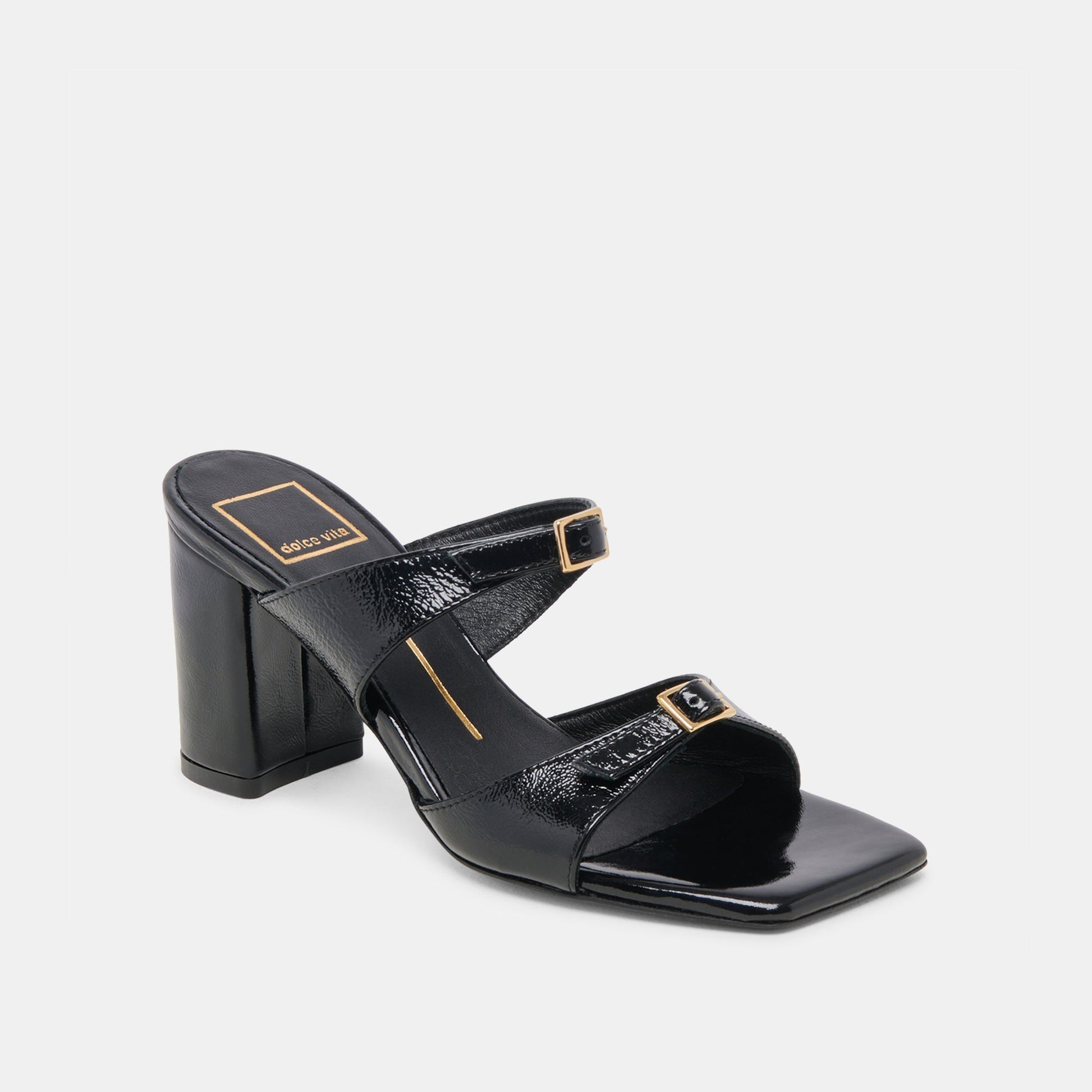Dolce Vita SHANE HEELS MIDNIGHT CRINKLE PATENT