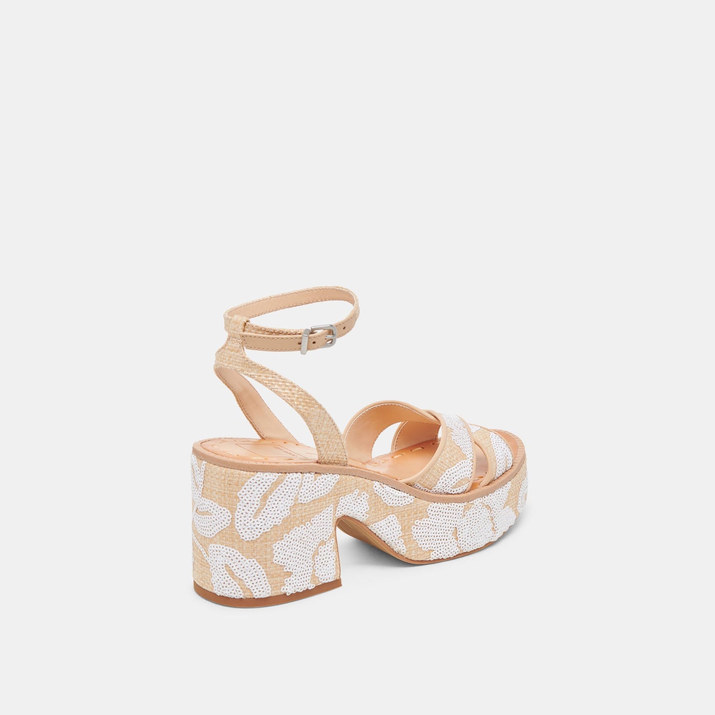 Dolce Vita ENIKO HEELS NATURAL MULTI FLORAL SEQUIN