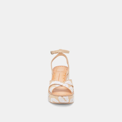 Dolce Vita ENIKO HEELS NATURAL MULTI FLORAL SEQUIN