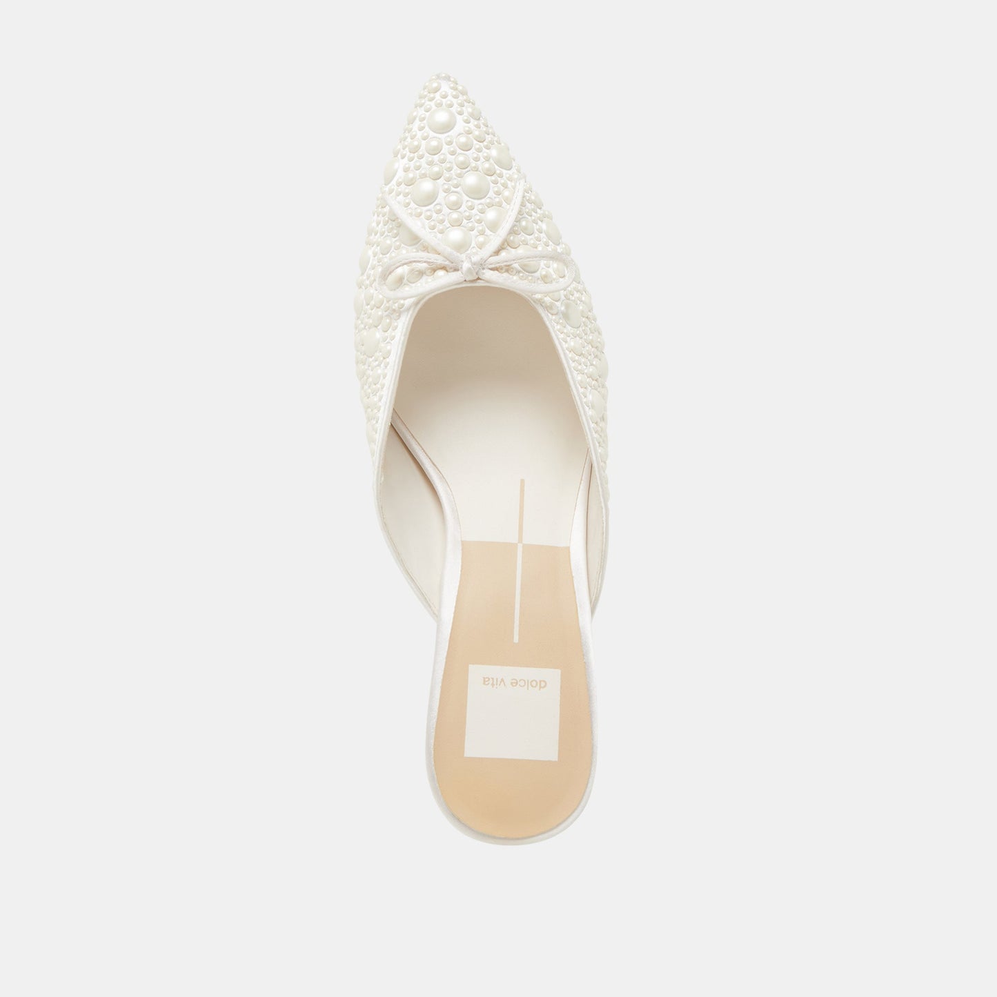Dolce Vita CLAYTN PEARL HEELS TRUE WHITE SATIN