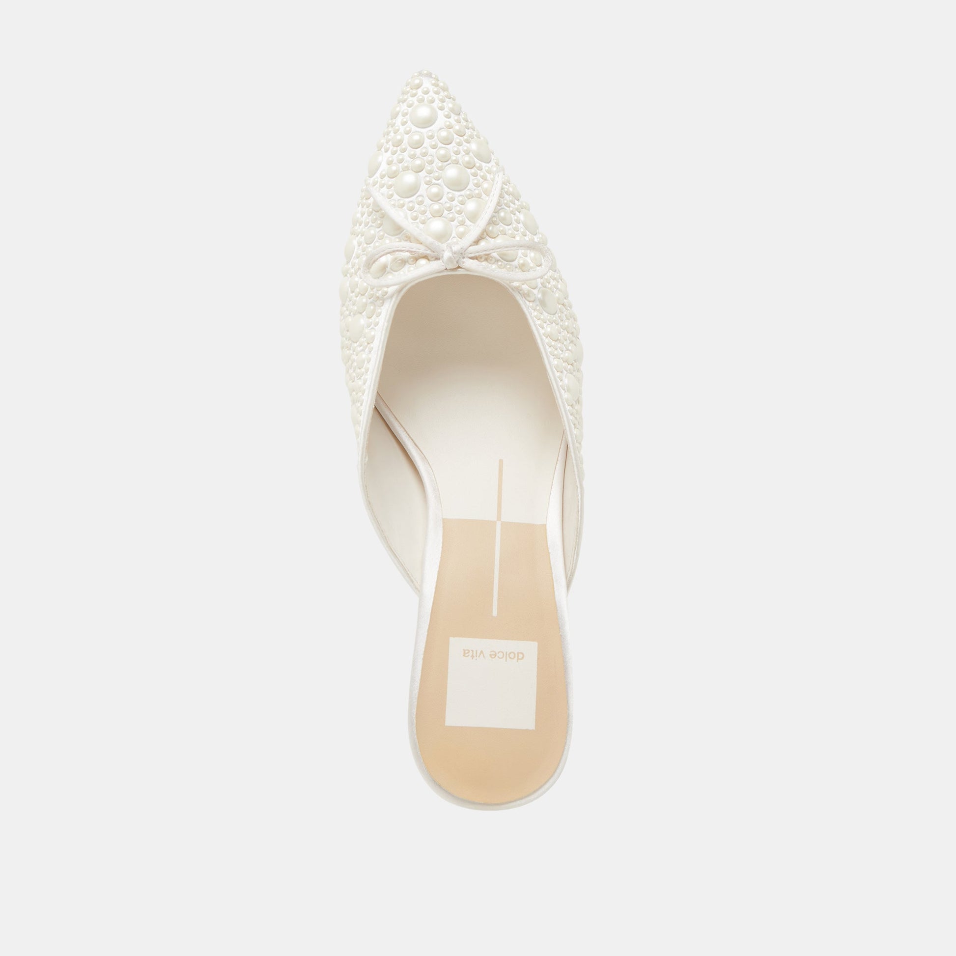 Dolce Vita CLAYTN PEARL HEELS TRUE WHITE SATIN
