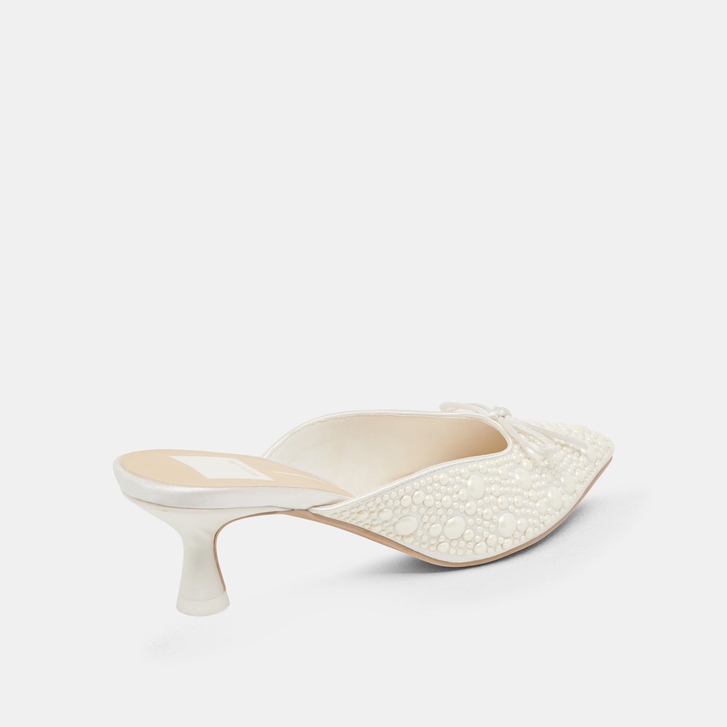 Dolce Vita CLAYTN PEARL HEELS TRUE WHITE SATIN