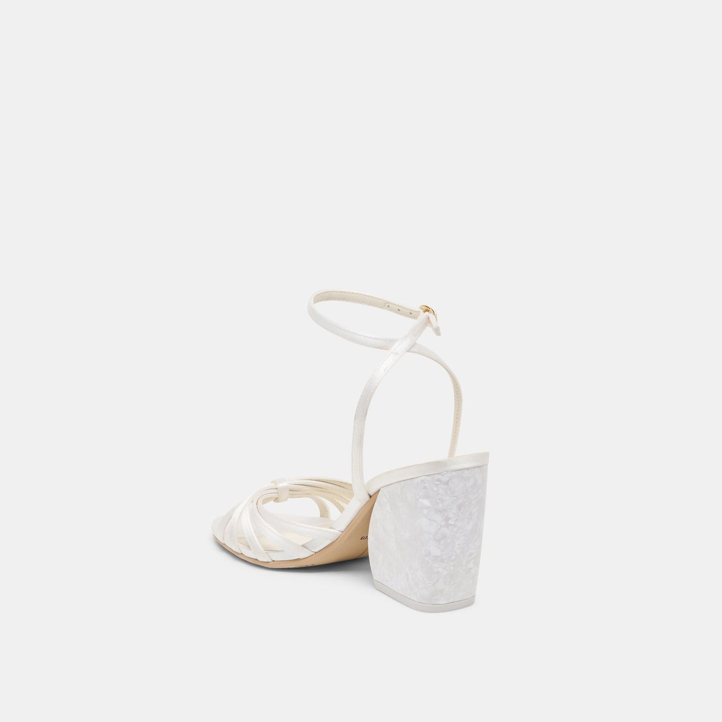 Dolce Vita Ronica True White Satin Heels