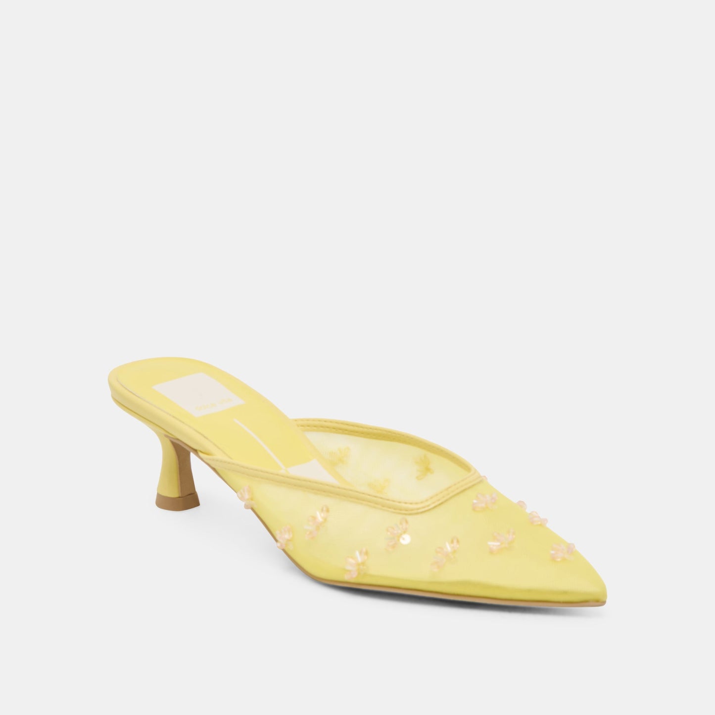 Dolce Vita CLARA WIDE HEELS LEMON MESH