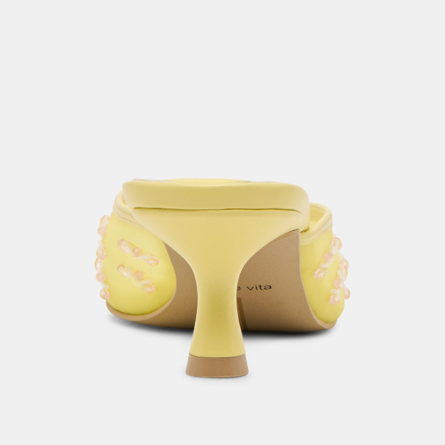 Dolce Vita CLARA WIDE HEELS LEMON MESH