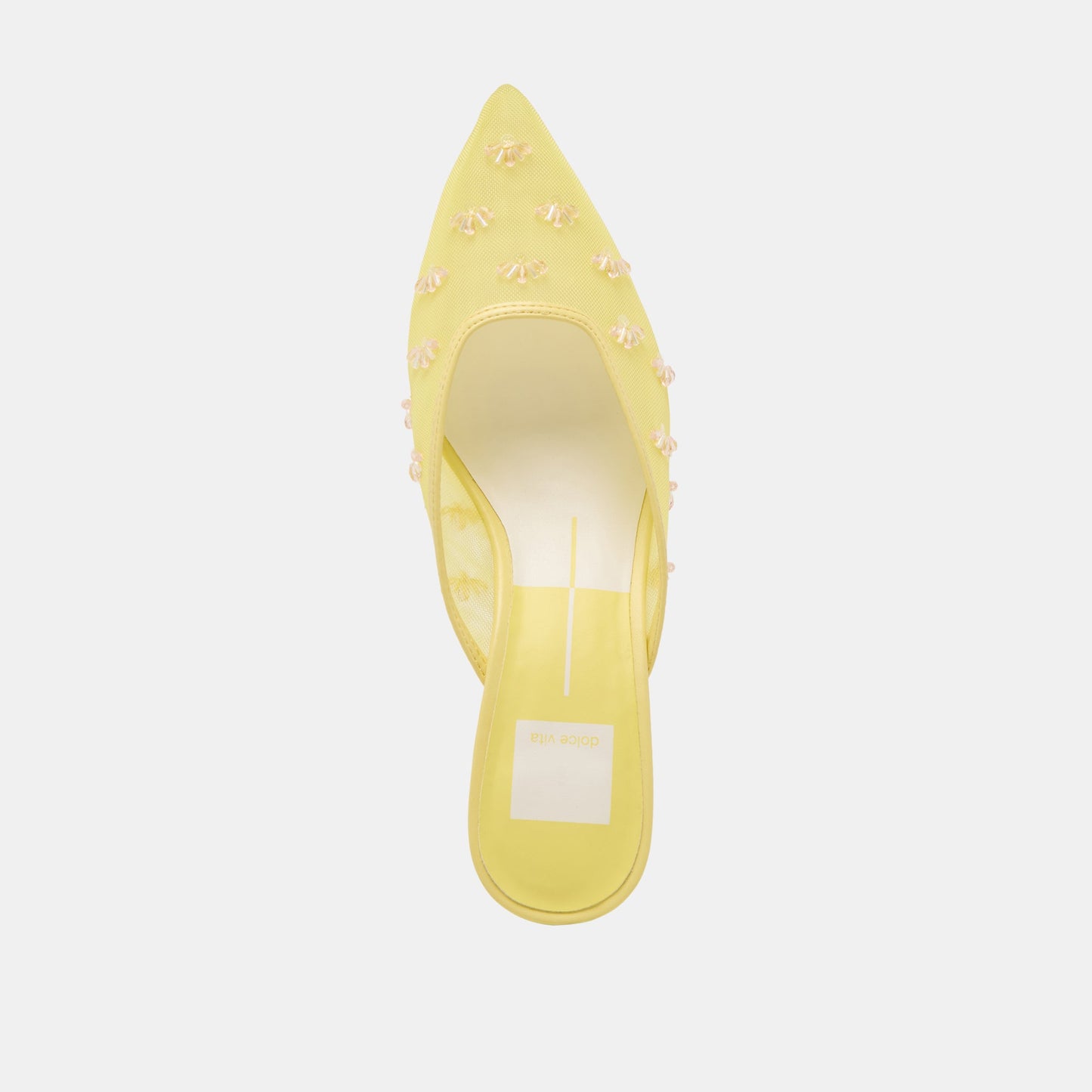 Dolce Vita CLARA WIDE HEELS LEMON MESH