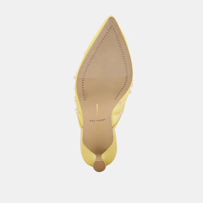 Dolce Vita CLARA WIDE HEELS LEMON MESH