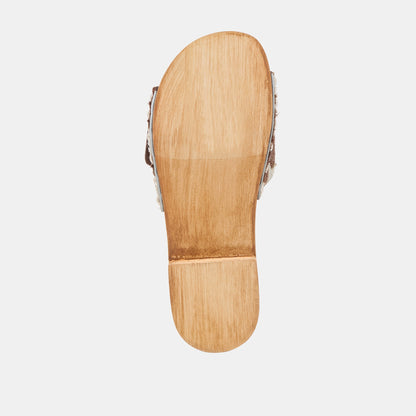Dolce Vita Sandy Cocoa Taurus Calf Hair Sandals