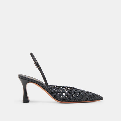Dolce Vita GLORIA HEELS BLACK WOVEN