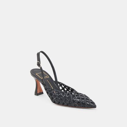 Dolce Vita GLORIA HEELS BLACK WOVEN