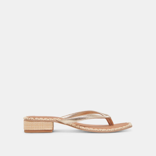 Dolce Vita BARTY SANDALS GOLD METALLIC LEATHER