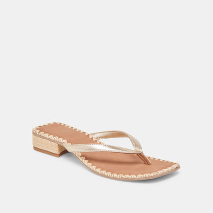 Dolce Vita BARTY SANDALS GOLD METALLIC LEATHER