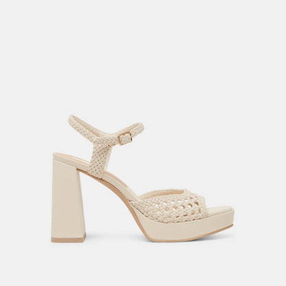 Dolce Vita PEYTEN WIDE HEELS CREME WOVEN STELLA