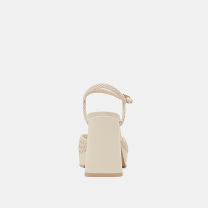 Dolce Vita PEYTEN WIDE HEELS CREME WOVEN STELLA