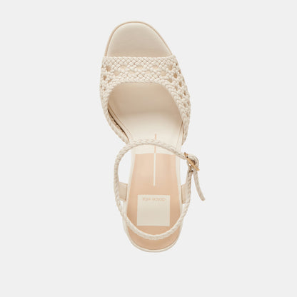 Dolce Vita PEYTEN WIDE HEELS CREME WOVEN STELLA