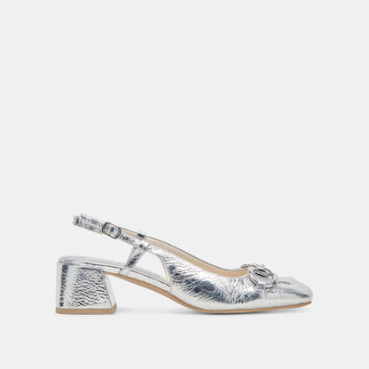 Dolce Vita MELLI HEELS SILVER DISTRESSED LEATHER