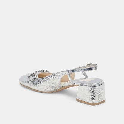 Dolce Vita MELLI HEELS SILVER DISTRESSED LEATHER